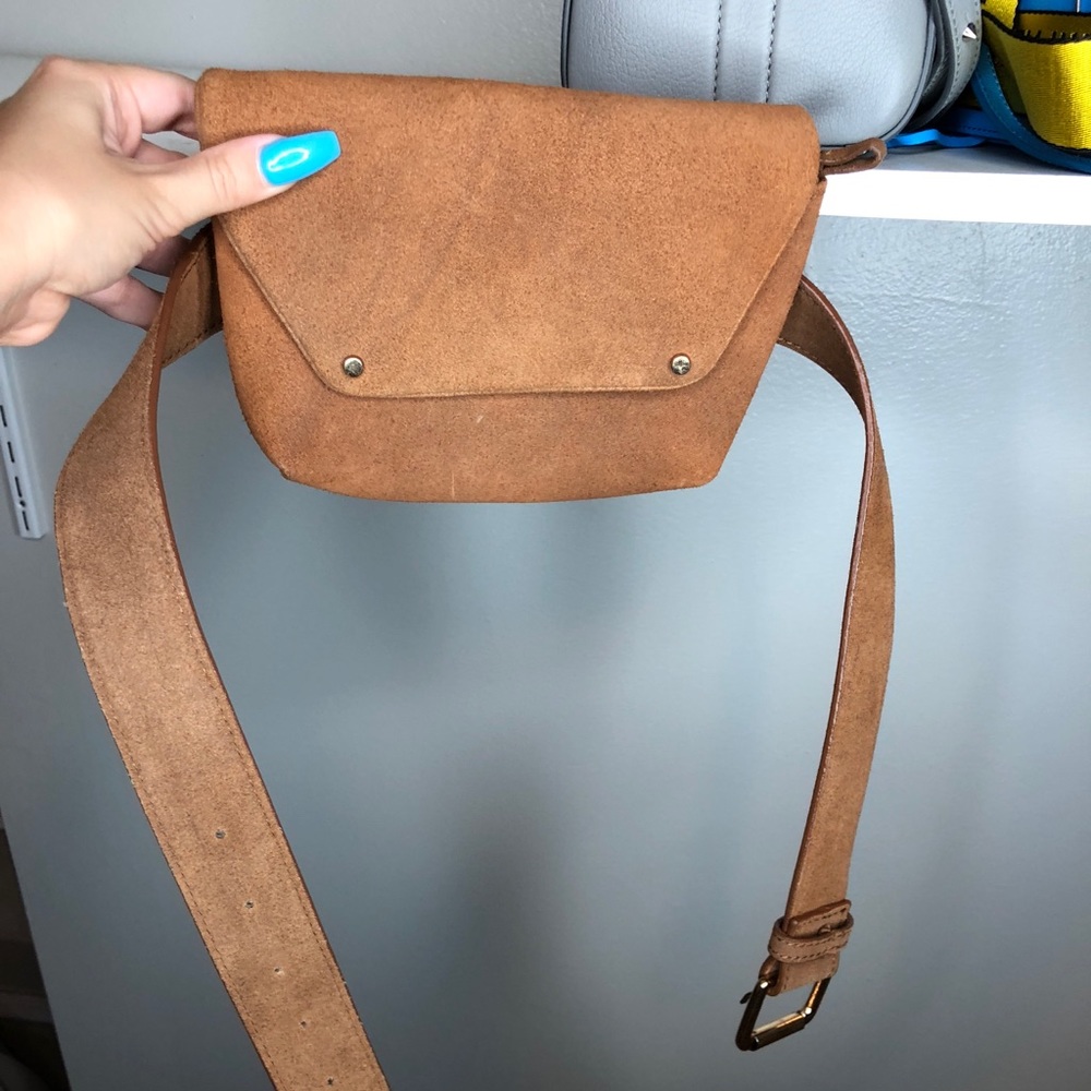 Free people faux suede belt bag